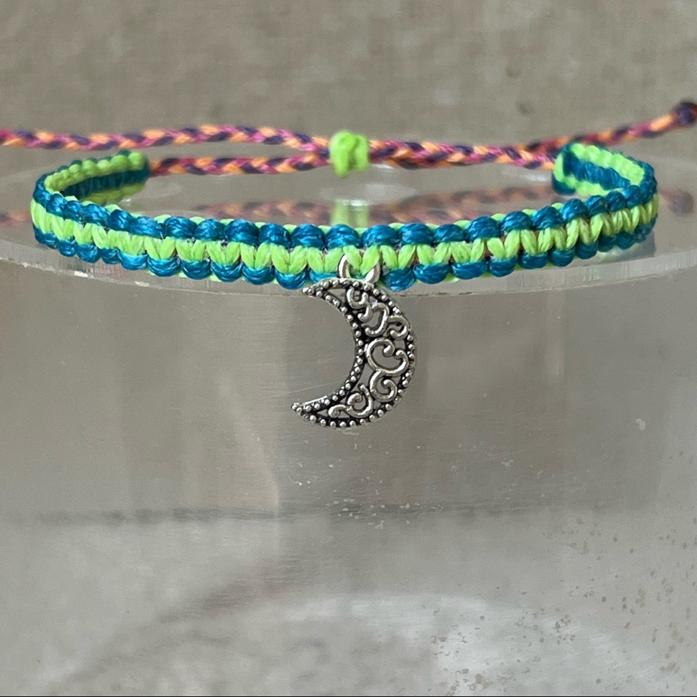 Neon Crescent Moon Bracelet